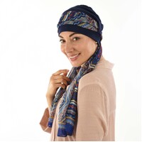Jersey Turban Katelyn | #3 Navy Turban with Sash