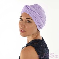 Bamboo Turban Wrap with Tails – Zoe | Lilac Purple