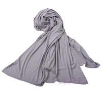 Rectangular Jersey Stretch Scarf Wrap | Lavender Light Grey