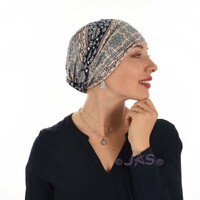 Reversible Tribal Inspired Pre-tied Head Wrap Turban |#3 Black & Pink