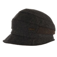 High Crown Wool Blend Bakerboy Hat – Harper | Dark Grey