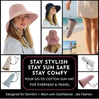 Cotton Wide Brim Sun Hat – Amy