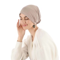 Bamboo Lined Reversible Turban – Lillian | Vanilla Beige Tan