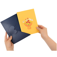 3D Pop Up Sunflower Bouquet Greeting Card with Personalised Message