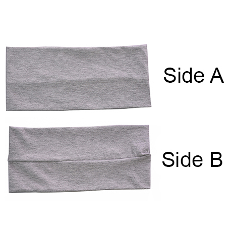 Large View Wide Cotton Lining Headband | Grey - Medium Grey