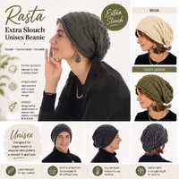 Rasta Extra Slouch Check Knit Unisex Beanie