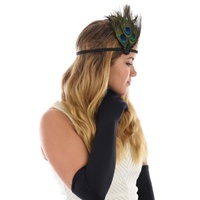 Peacock Feather Flapper Headband