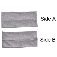 Large View Wide Cotton Lining Headband | Grey - Medium Grey