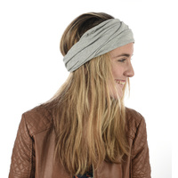 Multi-functional Cotton Headband Wrap | M/L | Light Grey