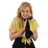 Foldable Linen Wide Brim Sun Hat | Black