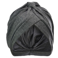Slouch Jersey Turban | Grey - Dark Grey