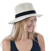 Panama Trilby Sun Hat | White | 57cm