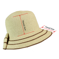 Big Bow Cloche Bucket Sun Hat  | Beige