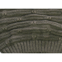 Double Striped Slouch Beanie | Green - Olive Green