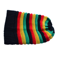 Reggae Slouch Rasta Beanie | #1 Red Yellow Green Colour Contrast Beanie ONLY
