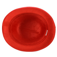 Velvet Costume Bowler Hat | Red
