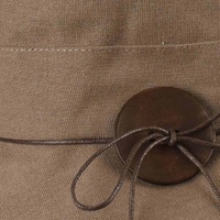 Big Button Linen Bucket Hat | Bronze - Light Brown / Dark khaki  | Adjustable M/L