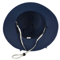 Grace Straw Sun Hat | Blue - Navy Blue / Dark Blue