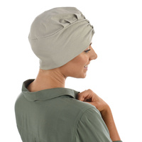 REBECCA COTTON Beanie Turban | Grey - Light Grey | M/L