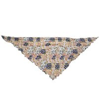 Ruffled Floral Print Triangle Scarf | Option 2 | Abstract Flowers Floral Print