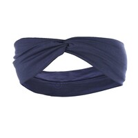 Bamboo Turban Hat with Removable Headband - Tracy | Blue - Navy Blue / Dark Blue