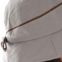 Cloche Sun Hat with Braid Trim - Brooklyn | Light Grey