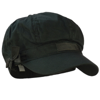 Jeanette Bakerboy Hat | Black with Black Ribbon | S/M