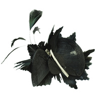 Black Fascinator Feather Headband