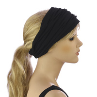 Multi-functional Cotton Headband Wrap | M/L | Black