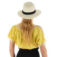 Panama Trilby Sun Hat | White | 57cm