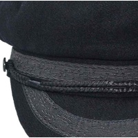 Wool Felt Greek Fisherman Cap | Black | 59cm