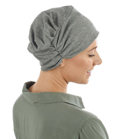 REBECCA COTTON Beanie Turban | Grey - Medium Grey | M/L