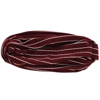 Striped Cotton Turban | Wine / Burgundy with White Stripes | S/M