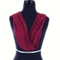 Bamboo Infinity Scarf Head Wrap | Claret Deep Red