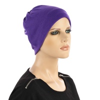Versatile Knit Cloche Turban with Inner Liner | Dark Purple