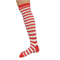 Elf Santa Striped Stockings