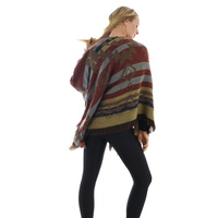 Mexican Poncho Blanket Cape 