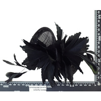 Black Fascinator Feather Headband