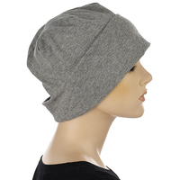 Cotton Beanie and Knit Turban Headband Set | XS/S | Option S4 | Grey Band N Grey Beanie