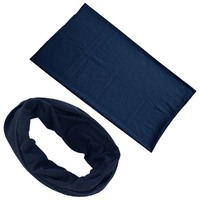 Sheer knit Beanie with Seamless Lining Set | Option 2 | Cream White Beanie /Navy Blue Liner