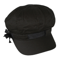 Jeanette Bakerboy Hat | Black with Black Ribbon | S/M
