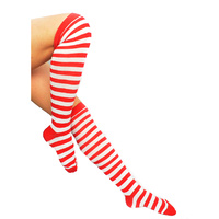 Elf Santa Striped Stockings