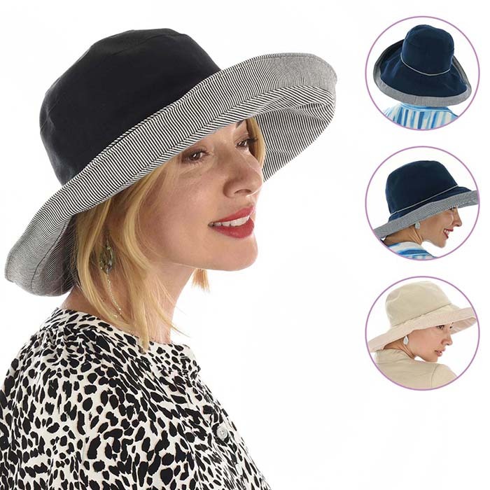 Women Ladies Foldable Packable Bendable Cotton Linen Wide Brim Sun Hat  Sydney Australia Wholesale