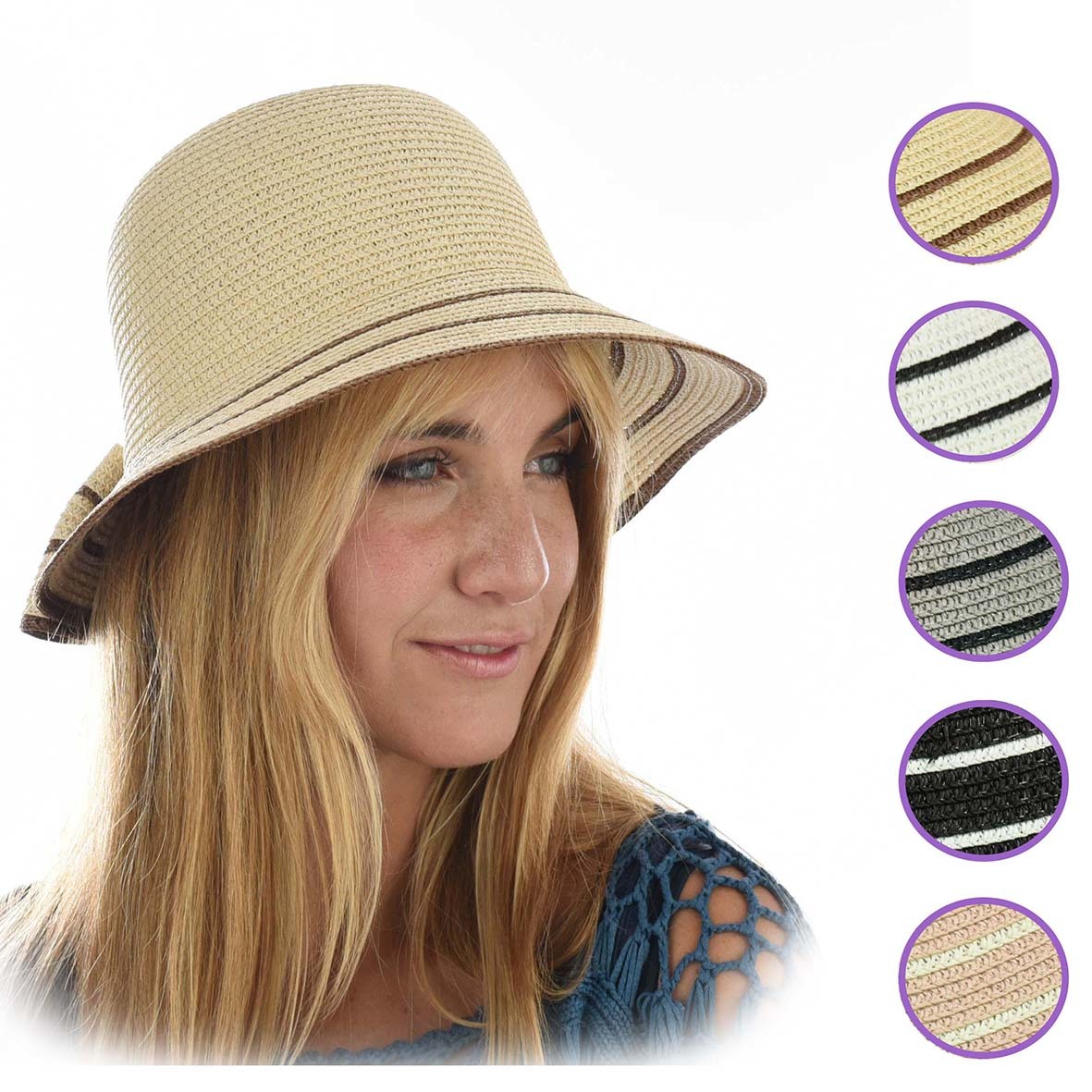 Ladies Summer Bucket Cloche Straw Sun Hat Stylish Sydney Australia