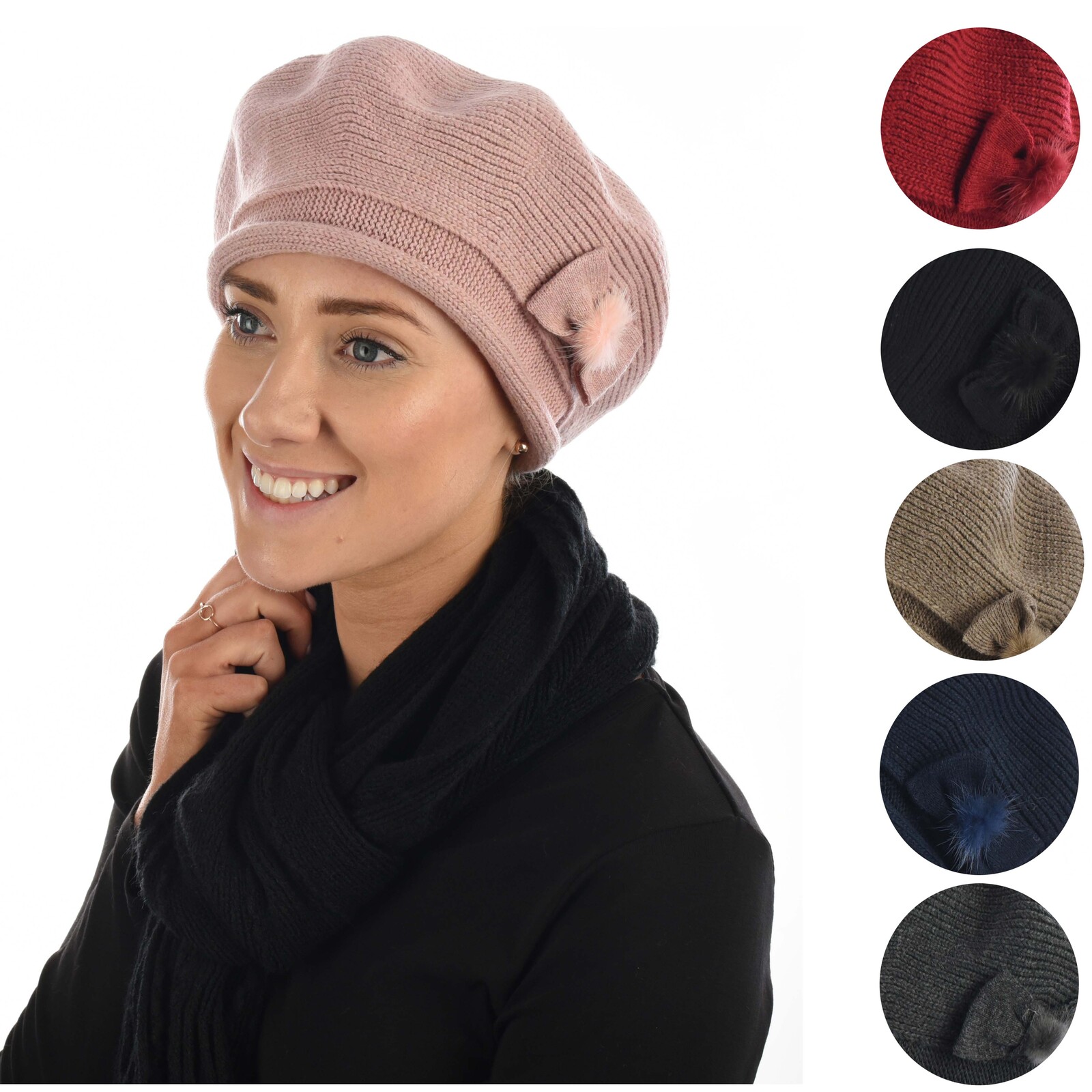 Wholesale Knit Wool Beret Women Ladies Chemo Chemotherapy Hair Loss