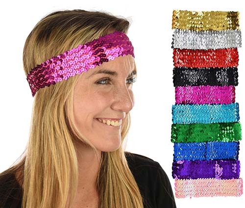 Wide Stretch Sparkly Glitter Sequin Headband | Australia Fast Shipping