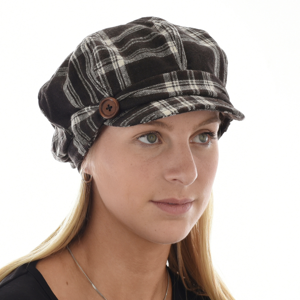 Check Newsboy News Boy Bakerboy Hat Scottish Tartan Plaid Cap Sydney