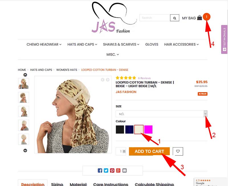 How to Place an Order online Step by Step Guide by Jas Fashion Chemo online Store