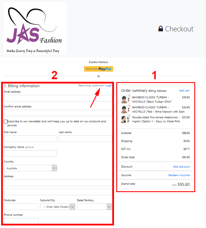 How to Place an Order online Step by Step Guide by Jas Fashion Chemo online Store