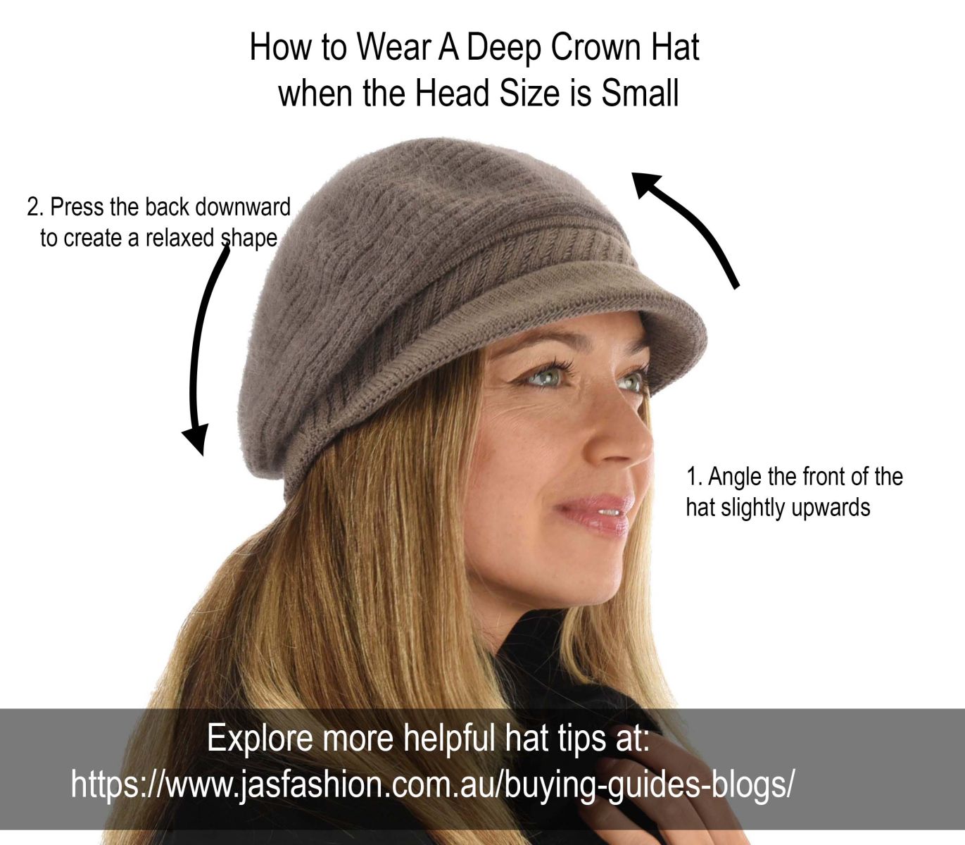 How to wear deep crown hat